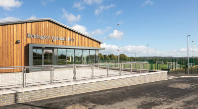 Bodington Football Hub Exterior Side on 220dpi