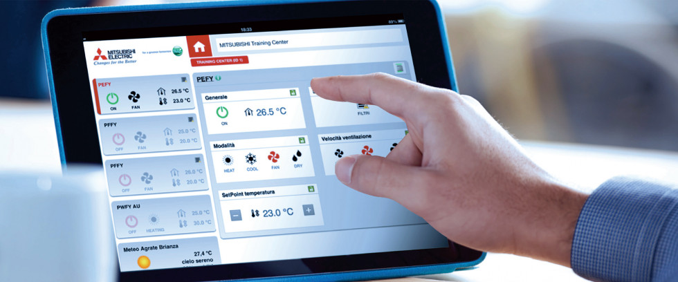 Remote monitoring interface on tablet