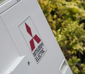 Mitsubishi Electric logo on the side of a product