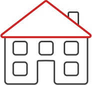 Icon for a detached house