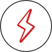 Lightning symbol for energy icon