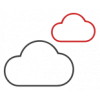 Two clouds icon for low footprint