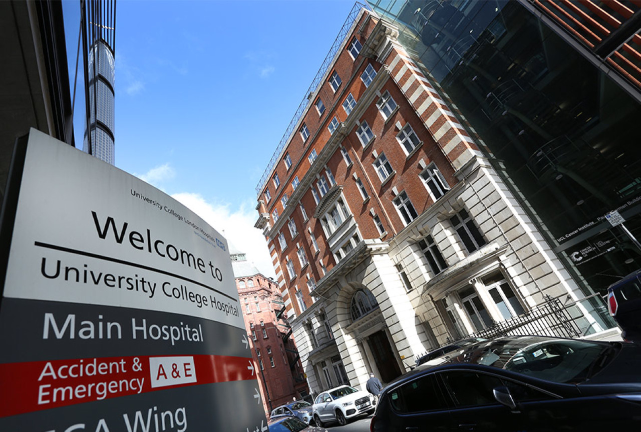 UCL building with signage outside