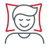 Icon of person resting